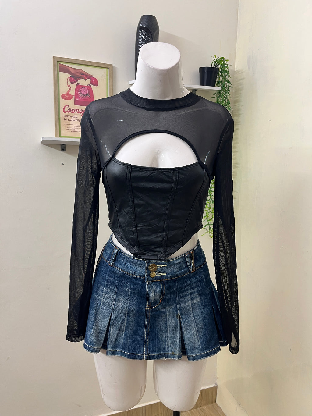 Mesh latex top