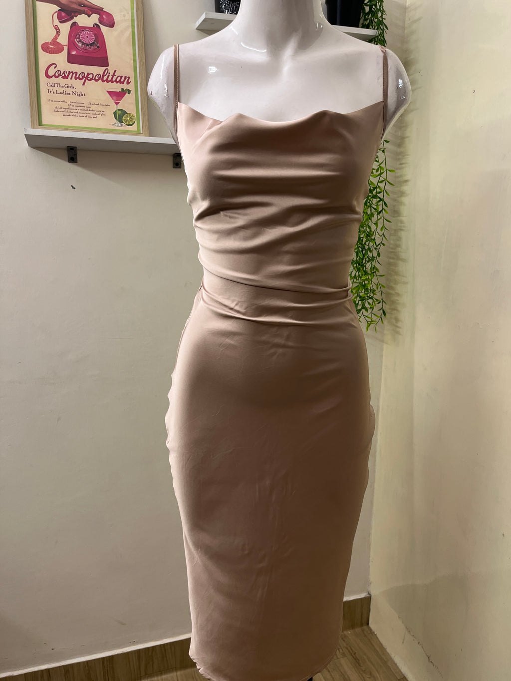 Satin slip dress