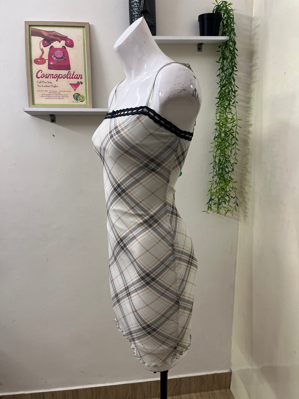 Chequered one piece from forever21