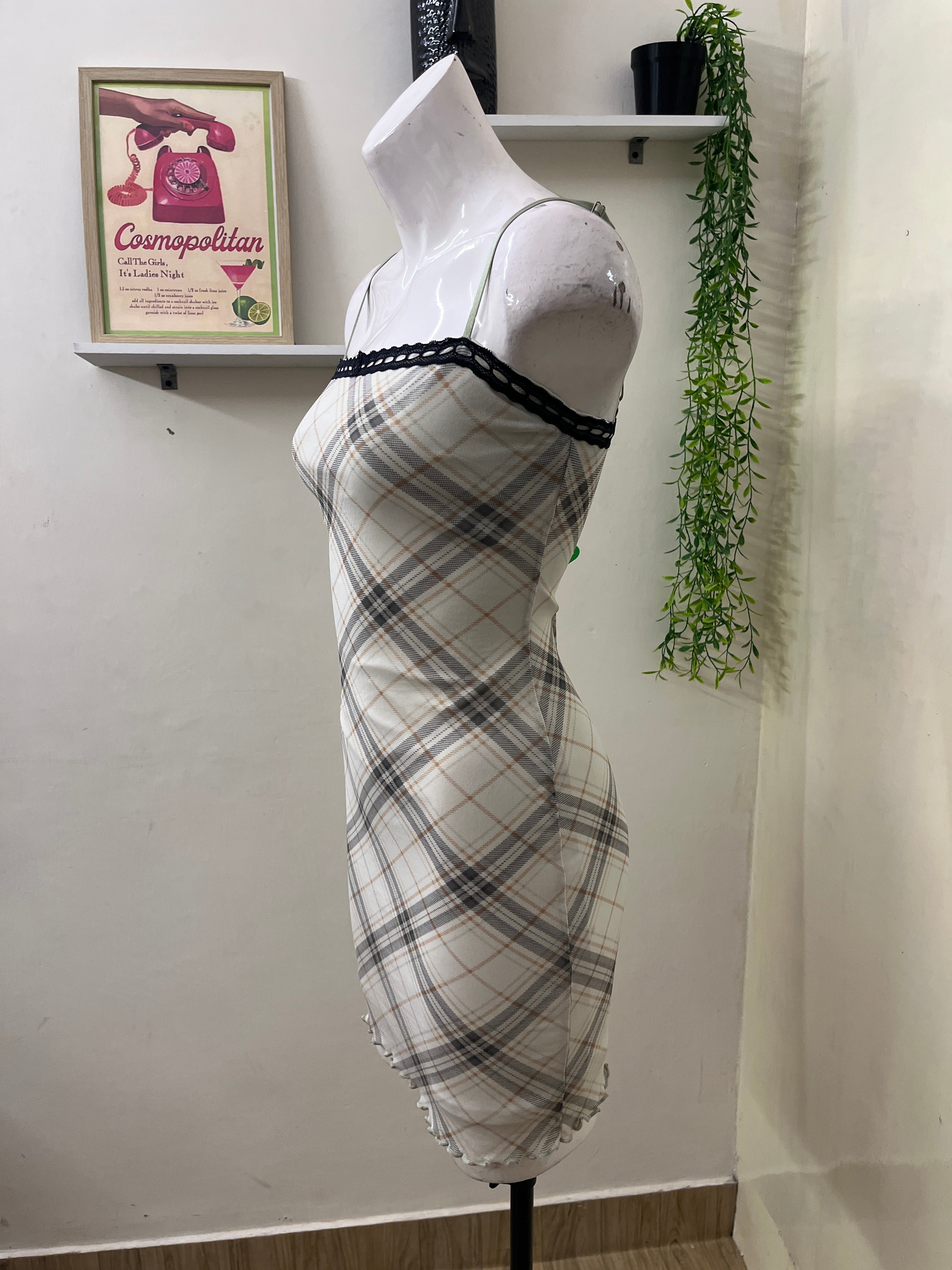 Chequered one piece from forever21