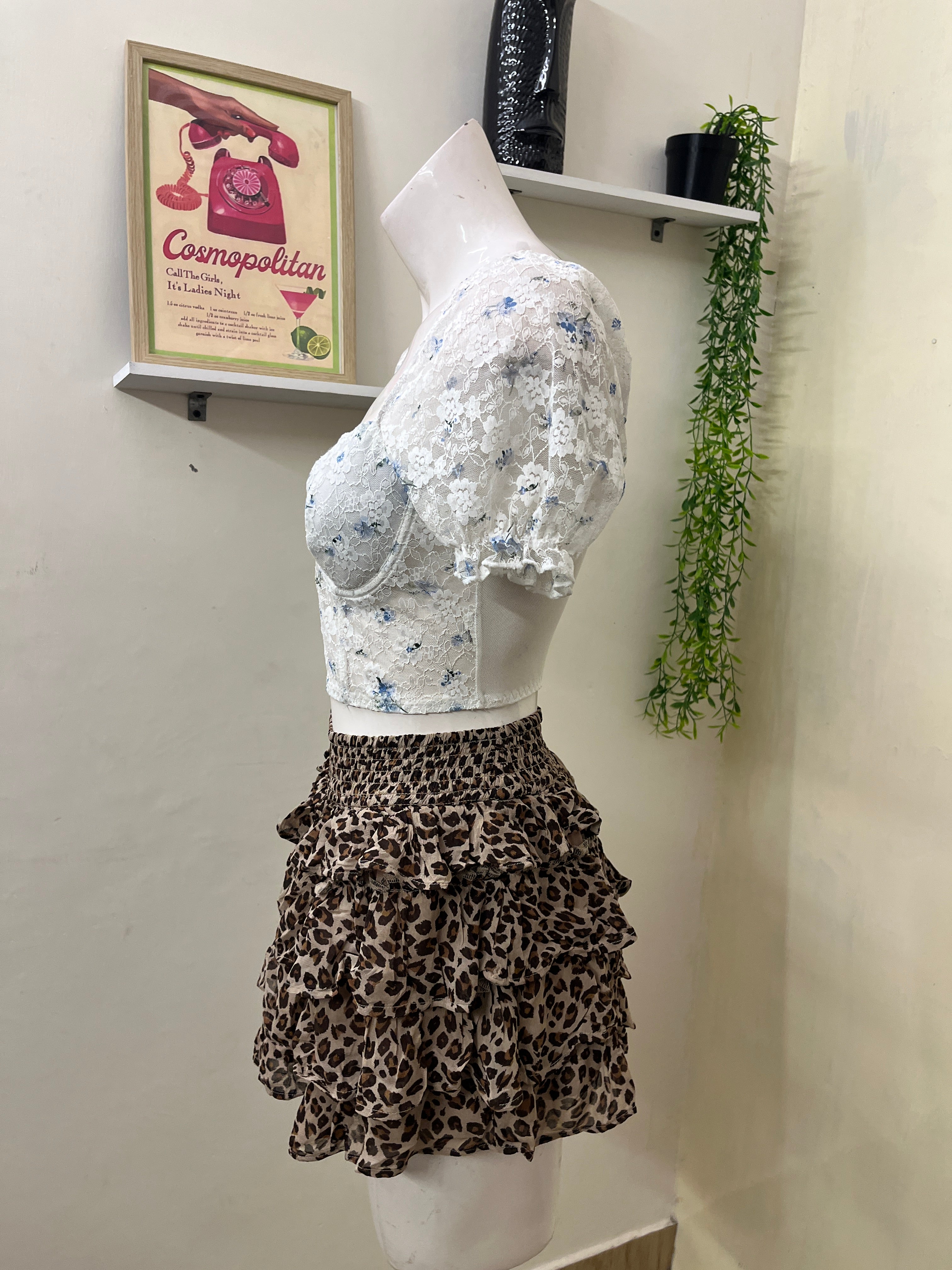 Flower lace corset