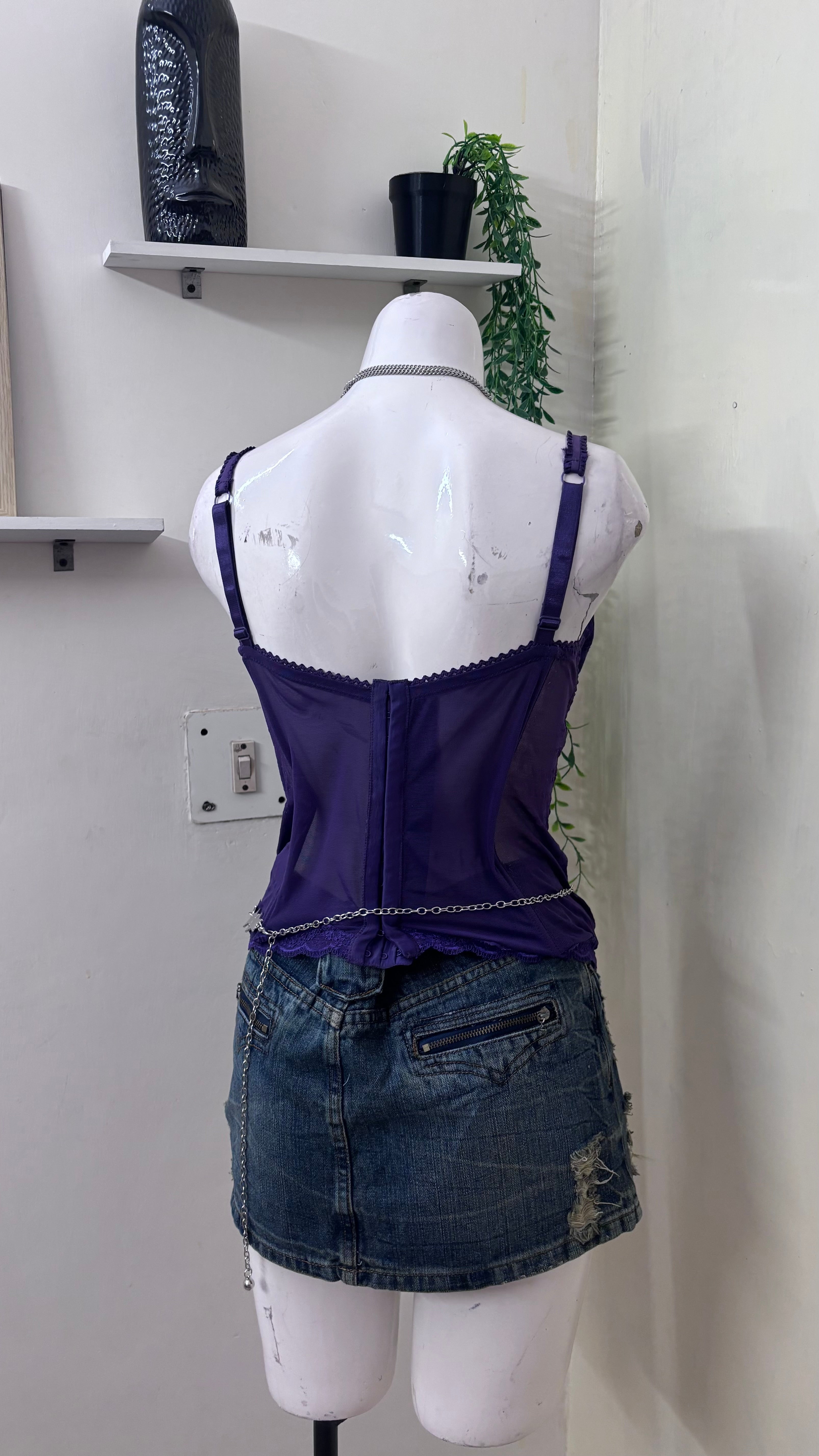purple corset