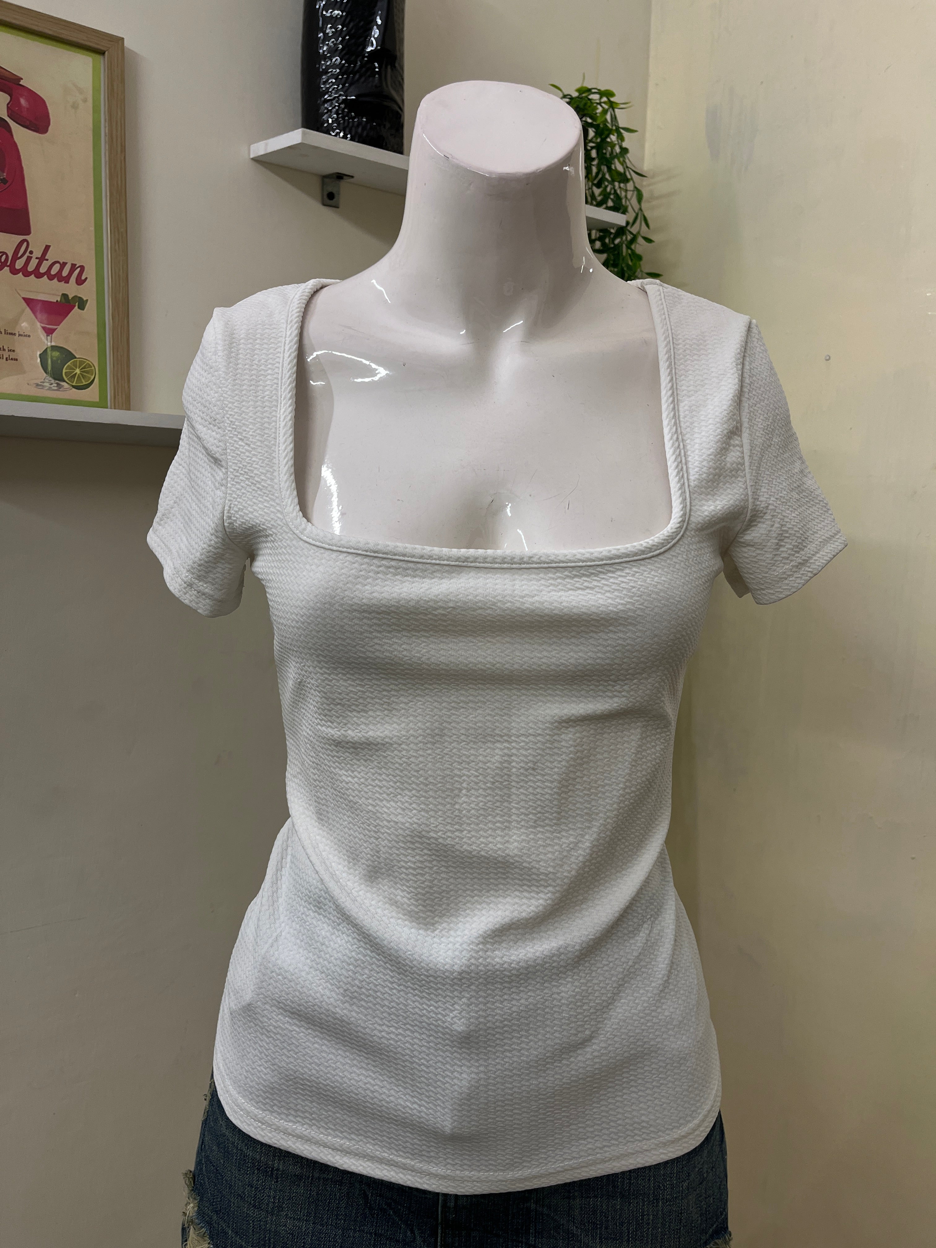 Square neck top