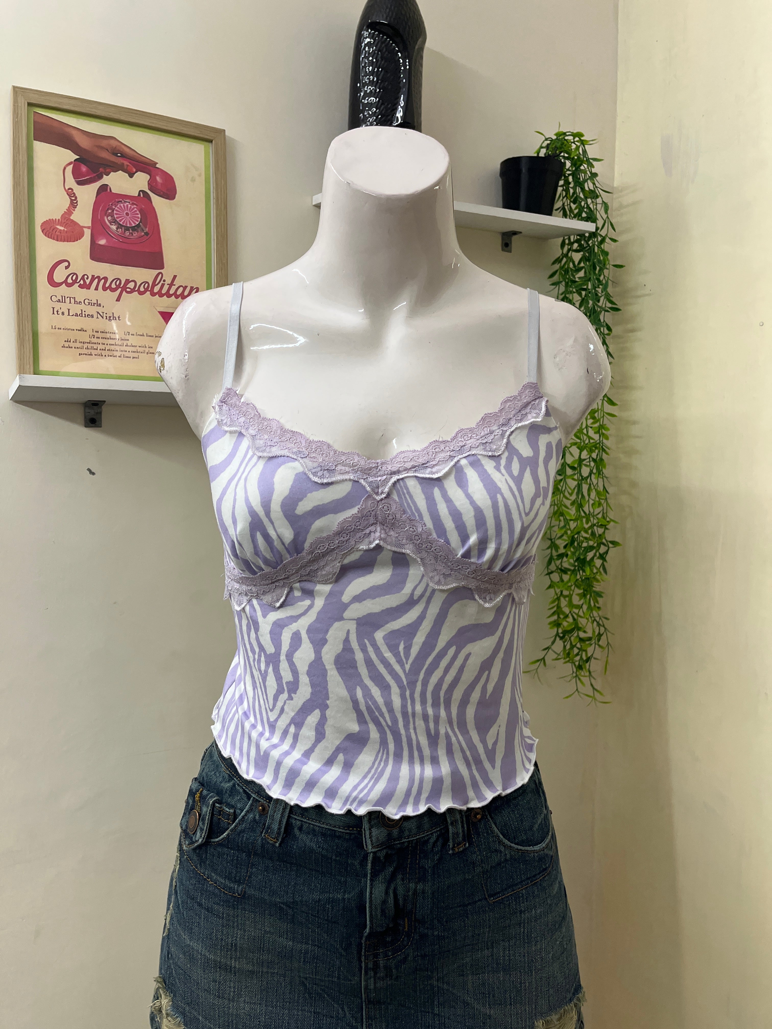 Lace trim top