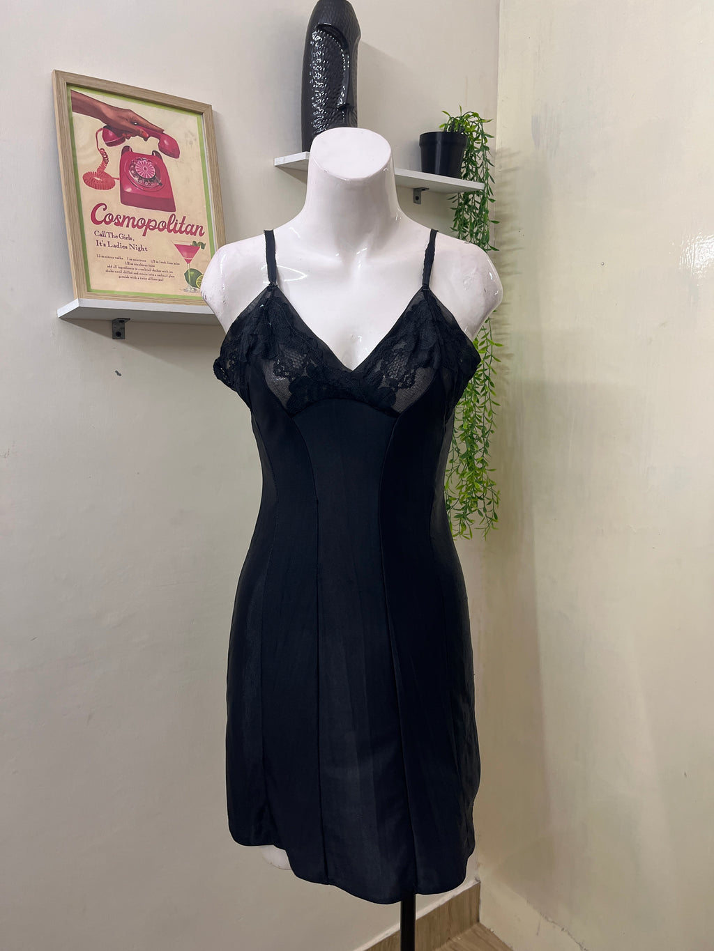 Satin lace dress