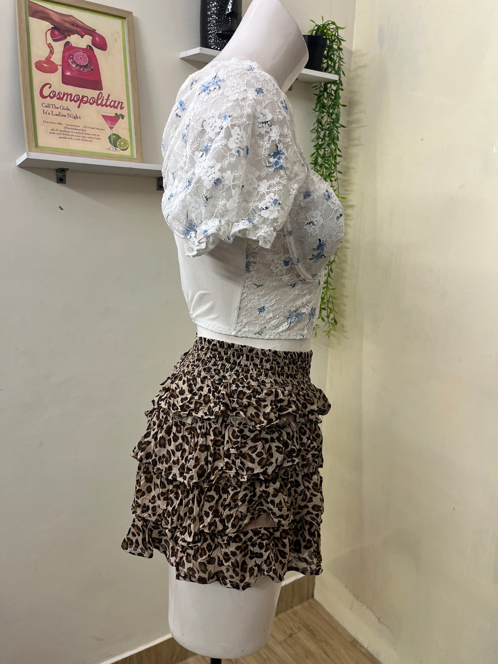 Flower lace corset