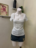 Square neck top