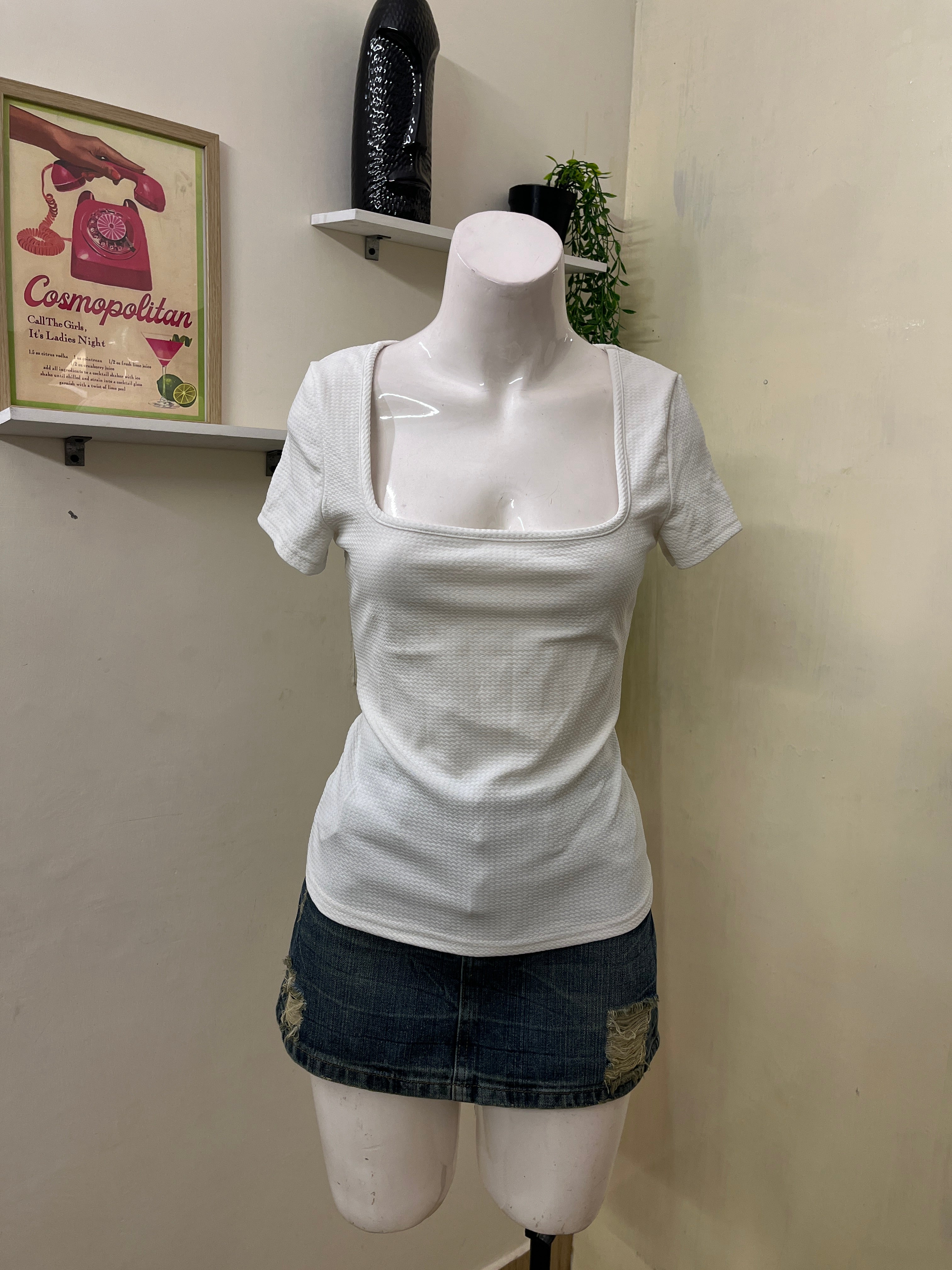 Square neck top