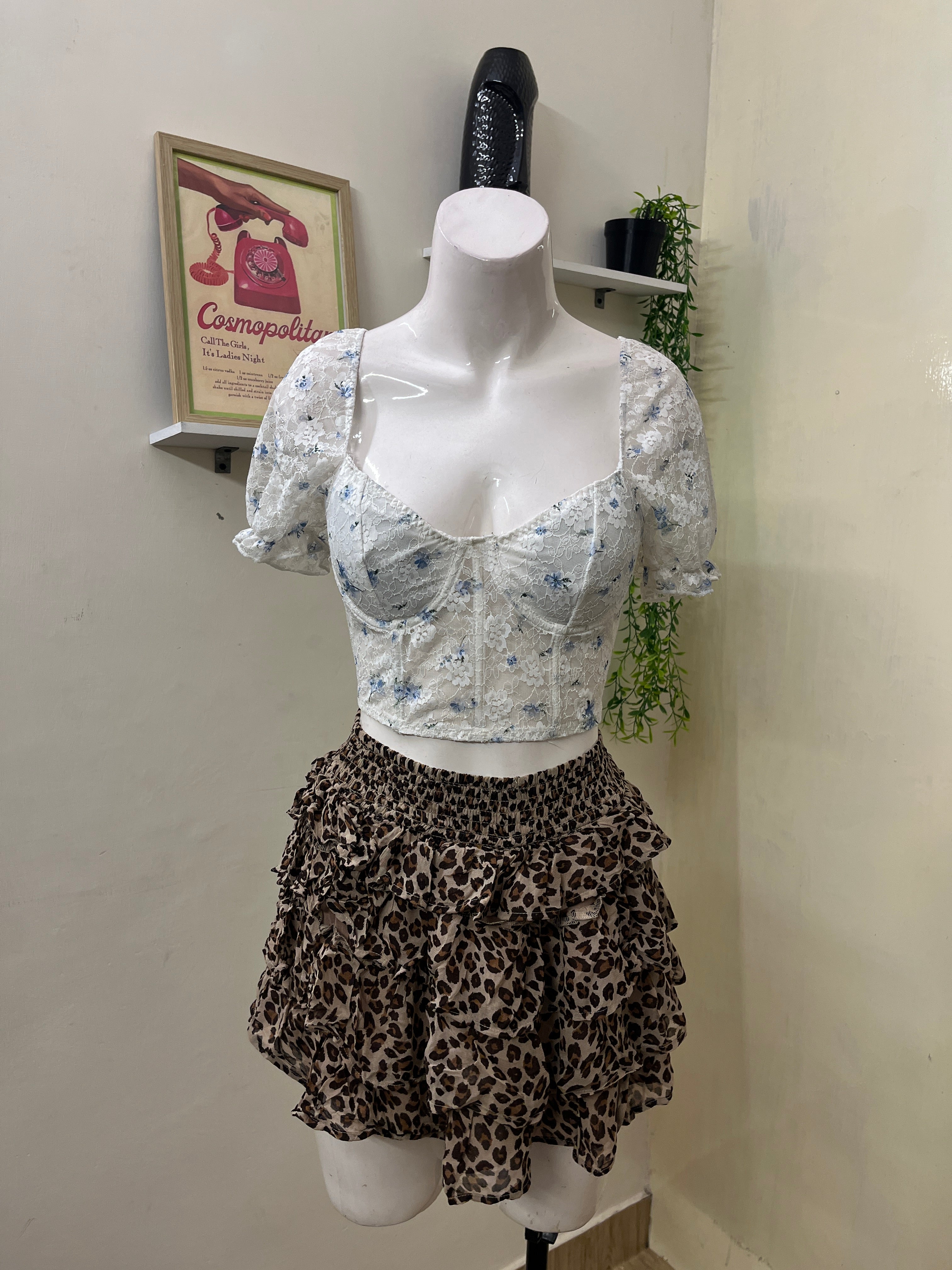 Flower lace corset