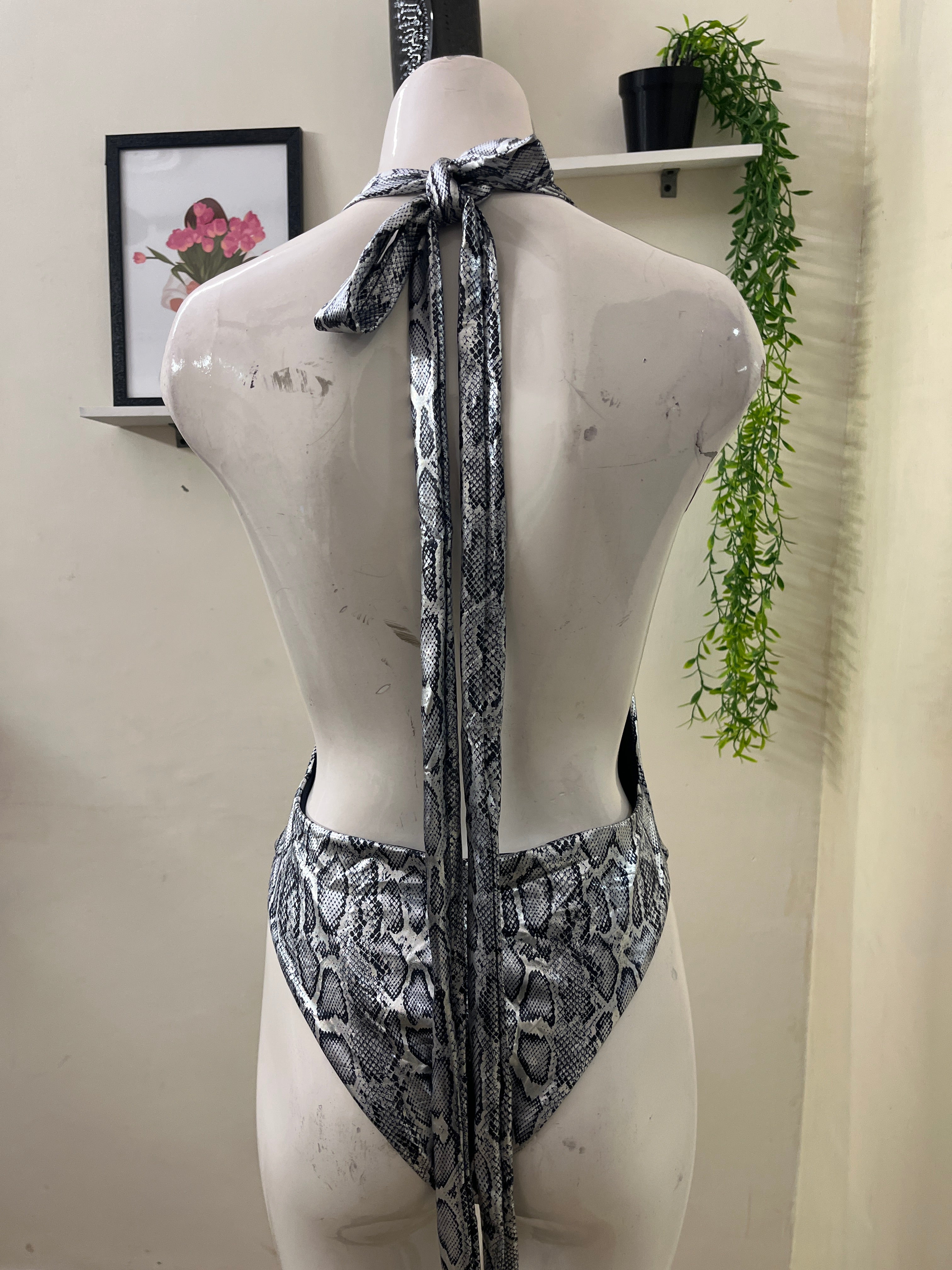 All backless swimsuit