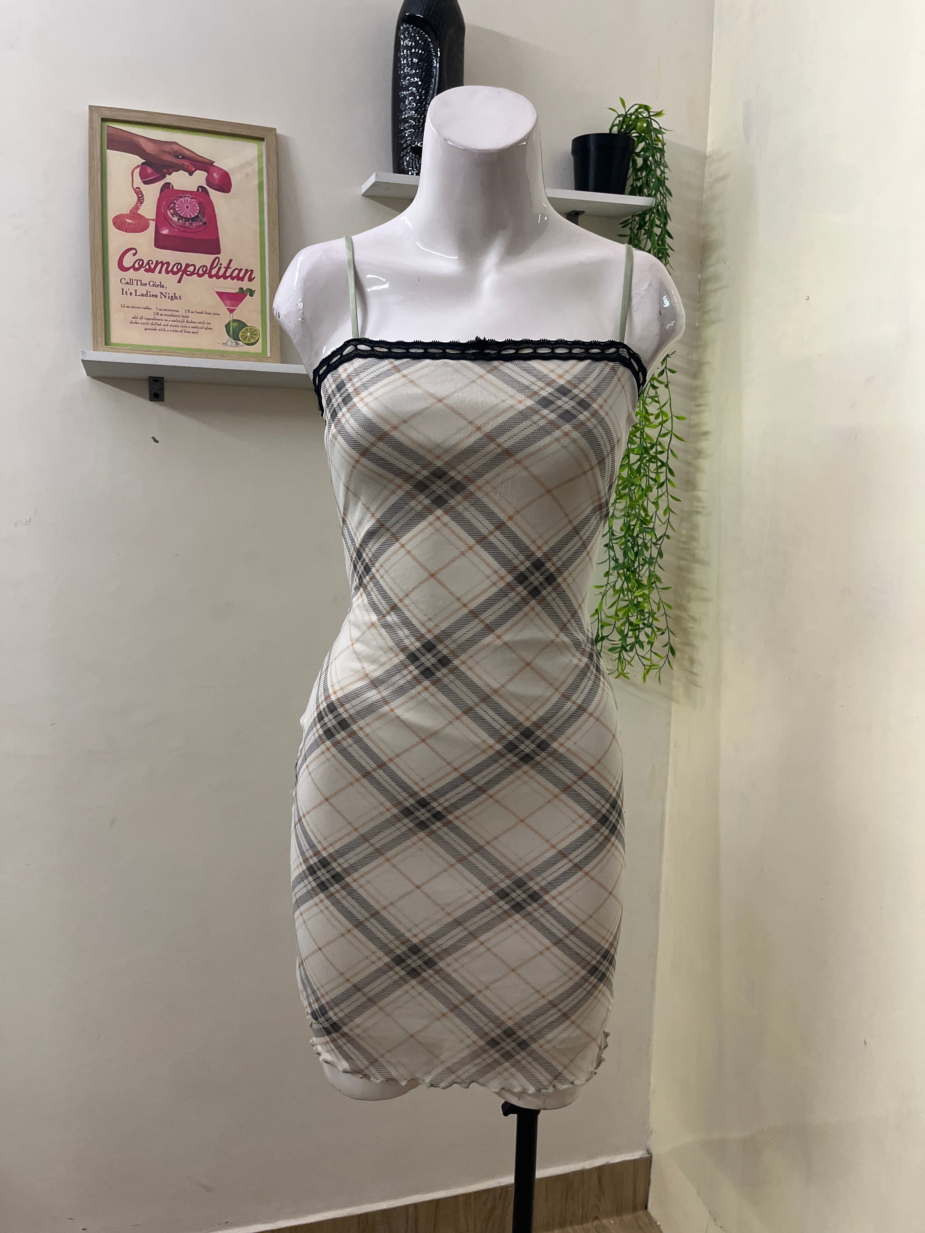Chequered one piece from forever21