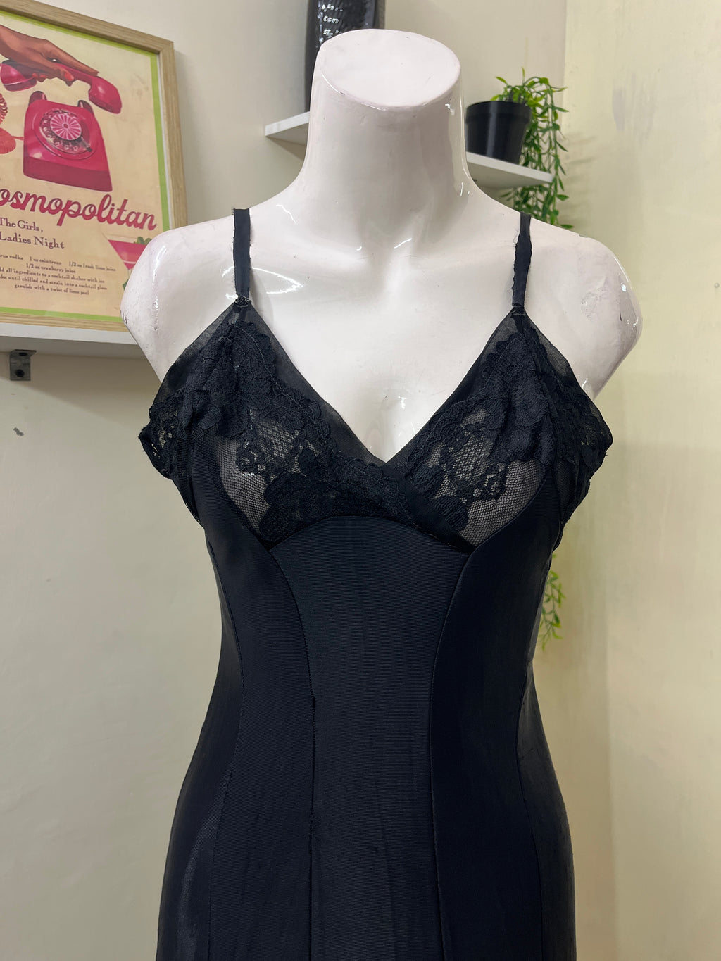 Satin lace dress
