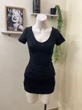 V neck plain top