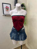 Strapless tube top