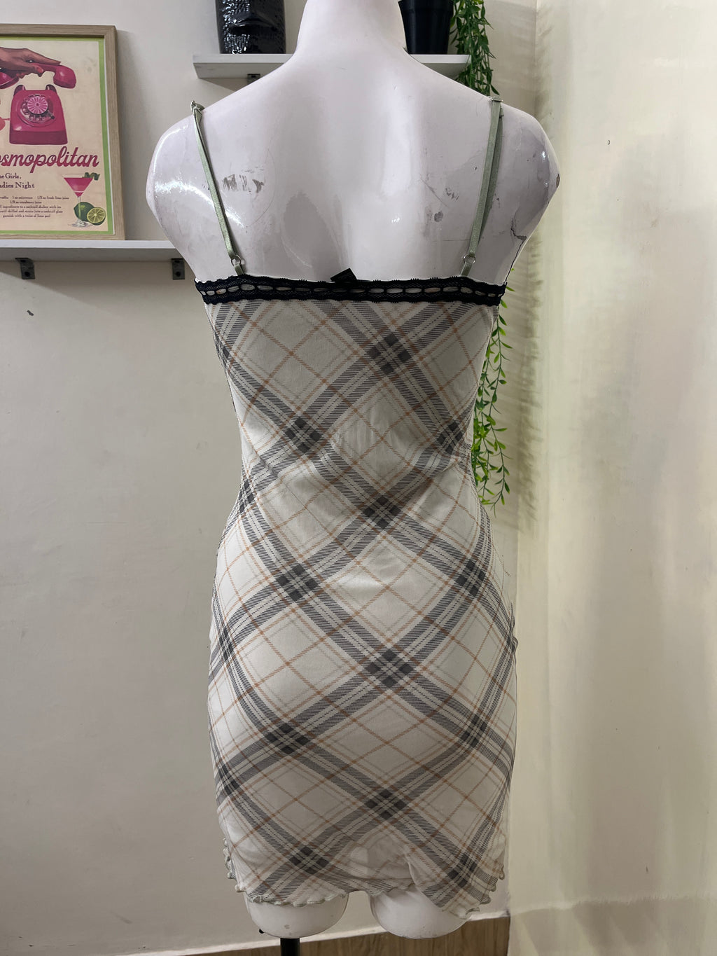 Chequered one piece from forever21