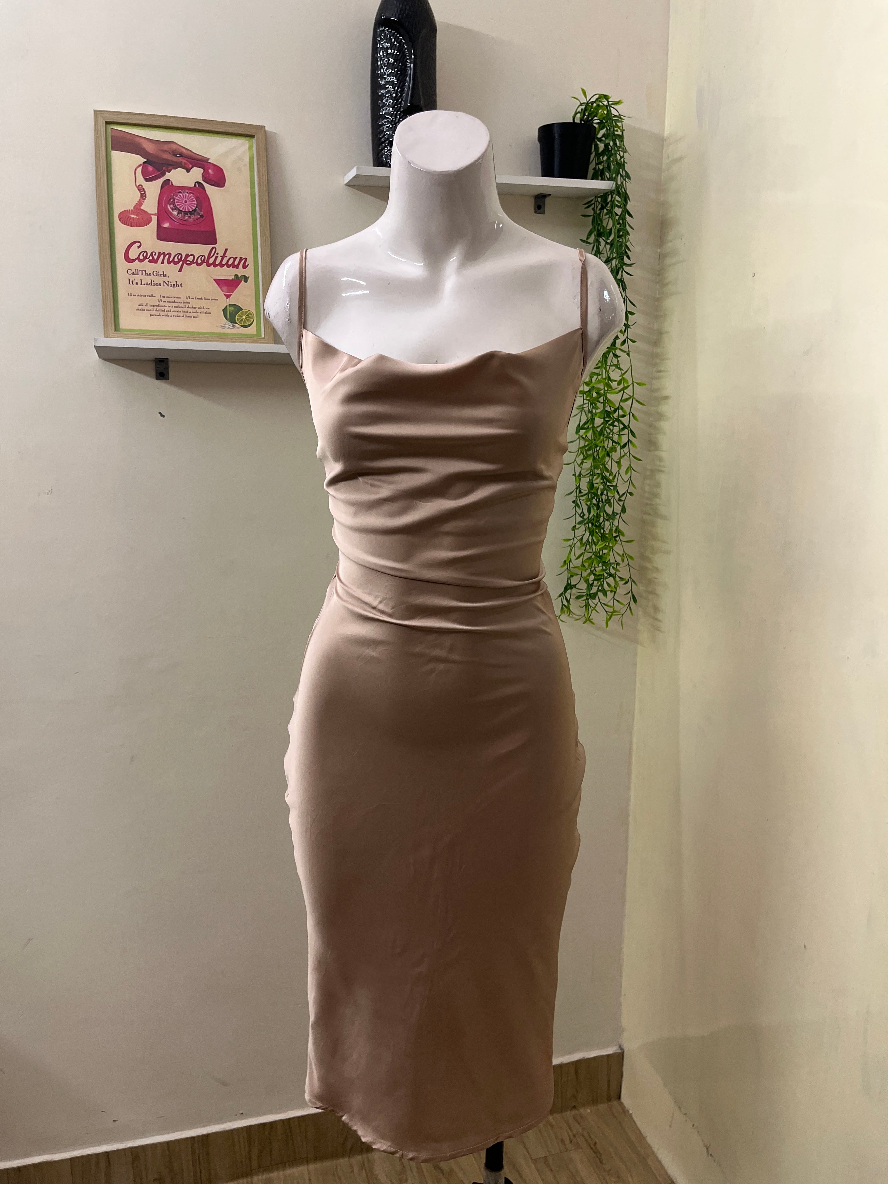 Satin slip dress