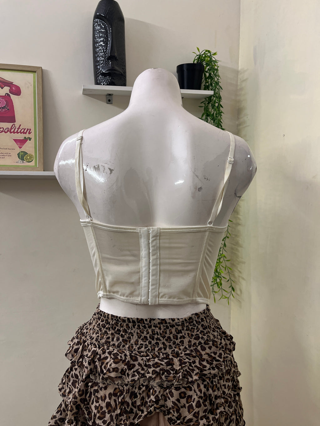 Lace corset bustier top