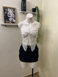 Strapless lace top