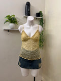 Y2K Embellished Mesh Cami Top