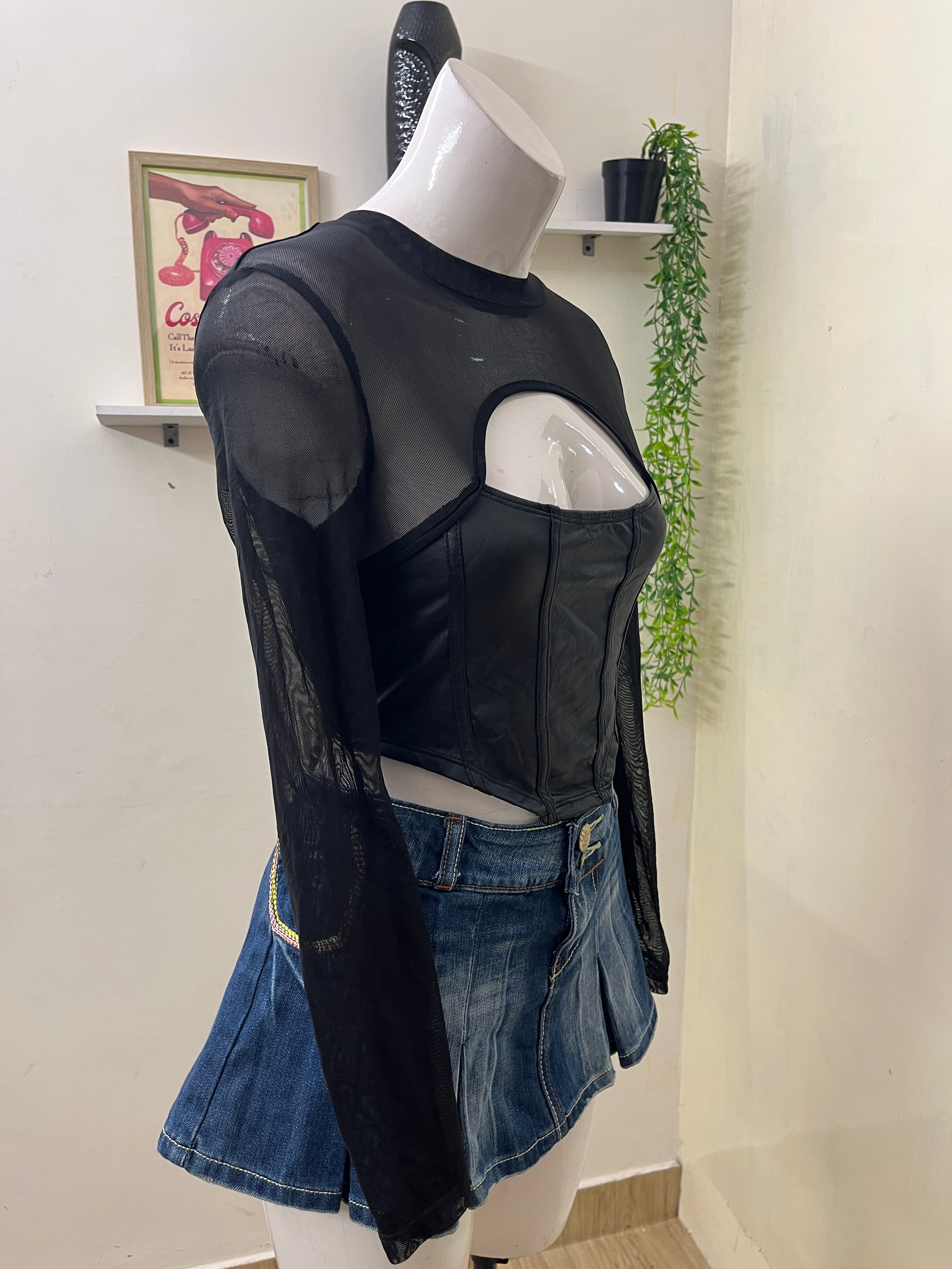 Mesh latex top
