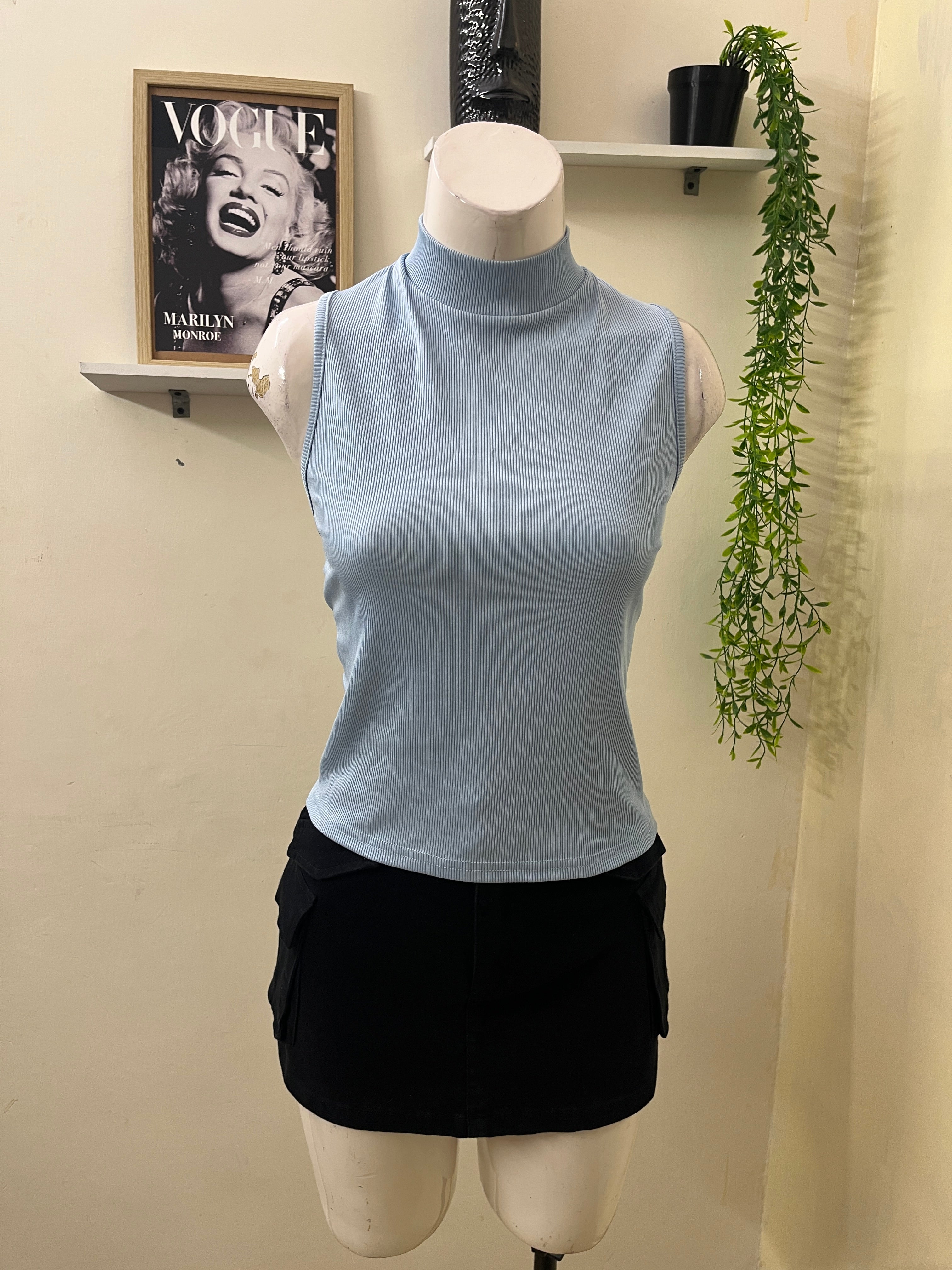 High neck top