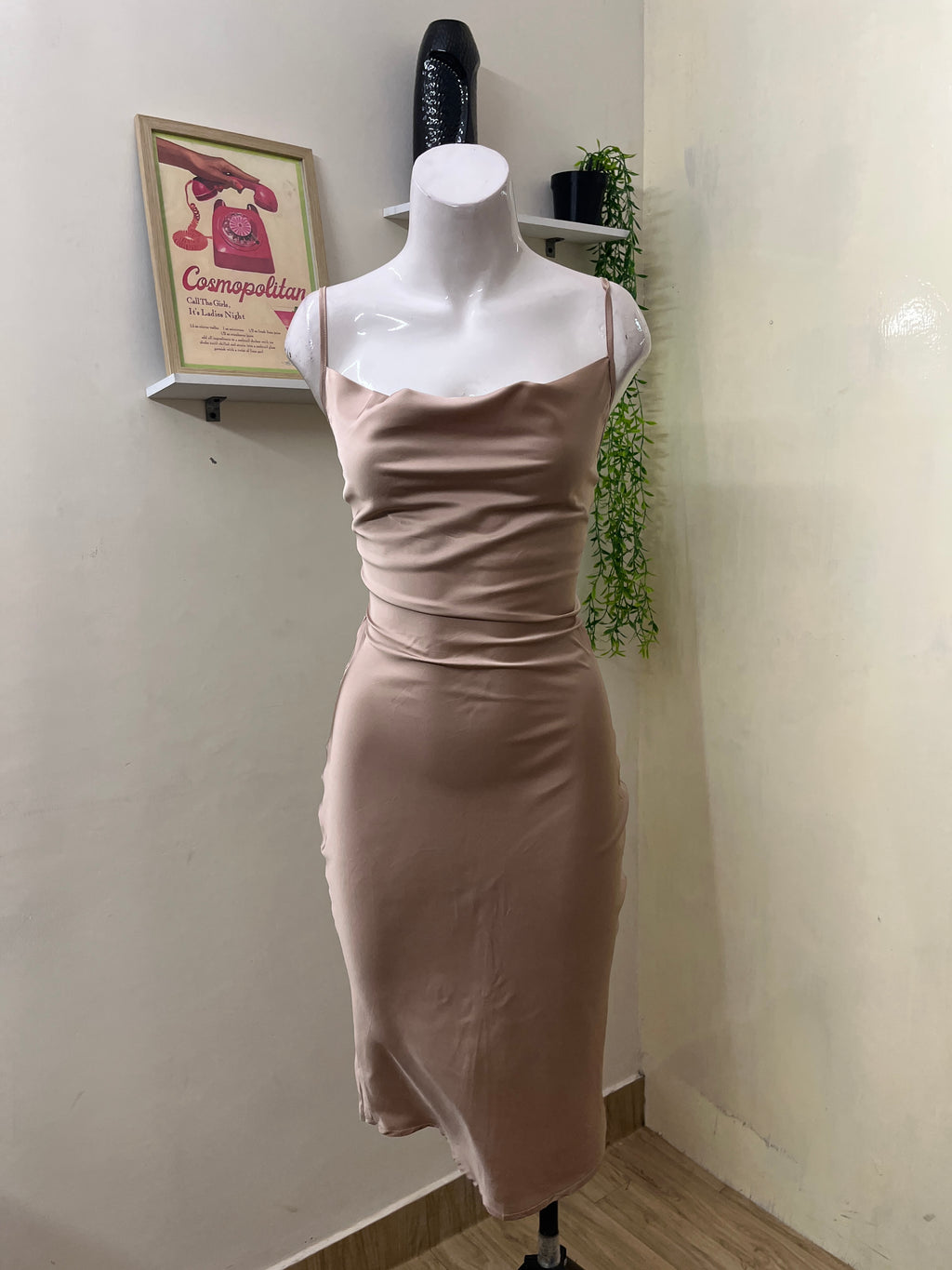 Satin slip dress