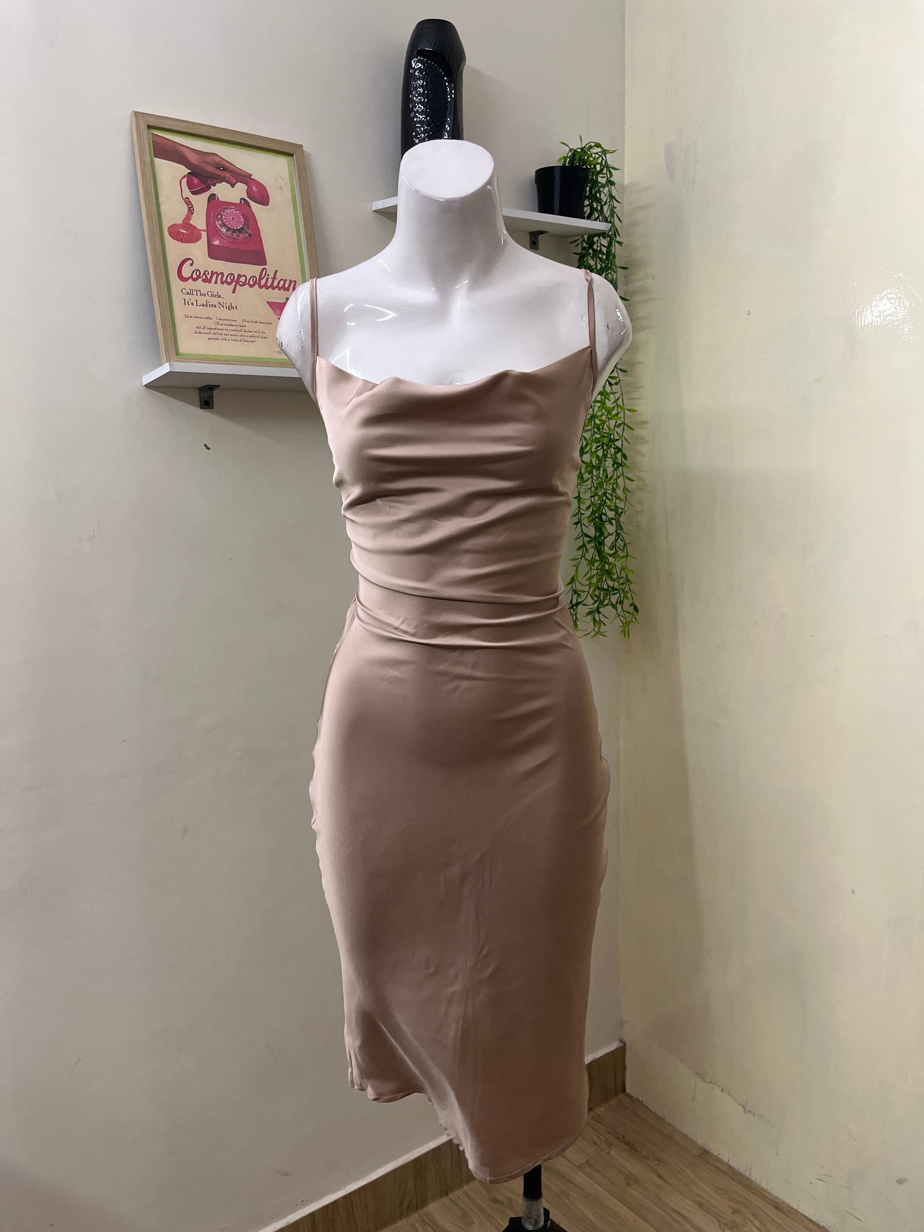 Satin slip dress