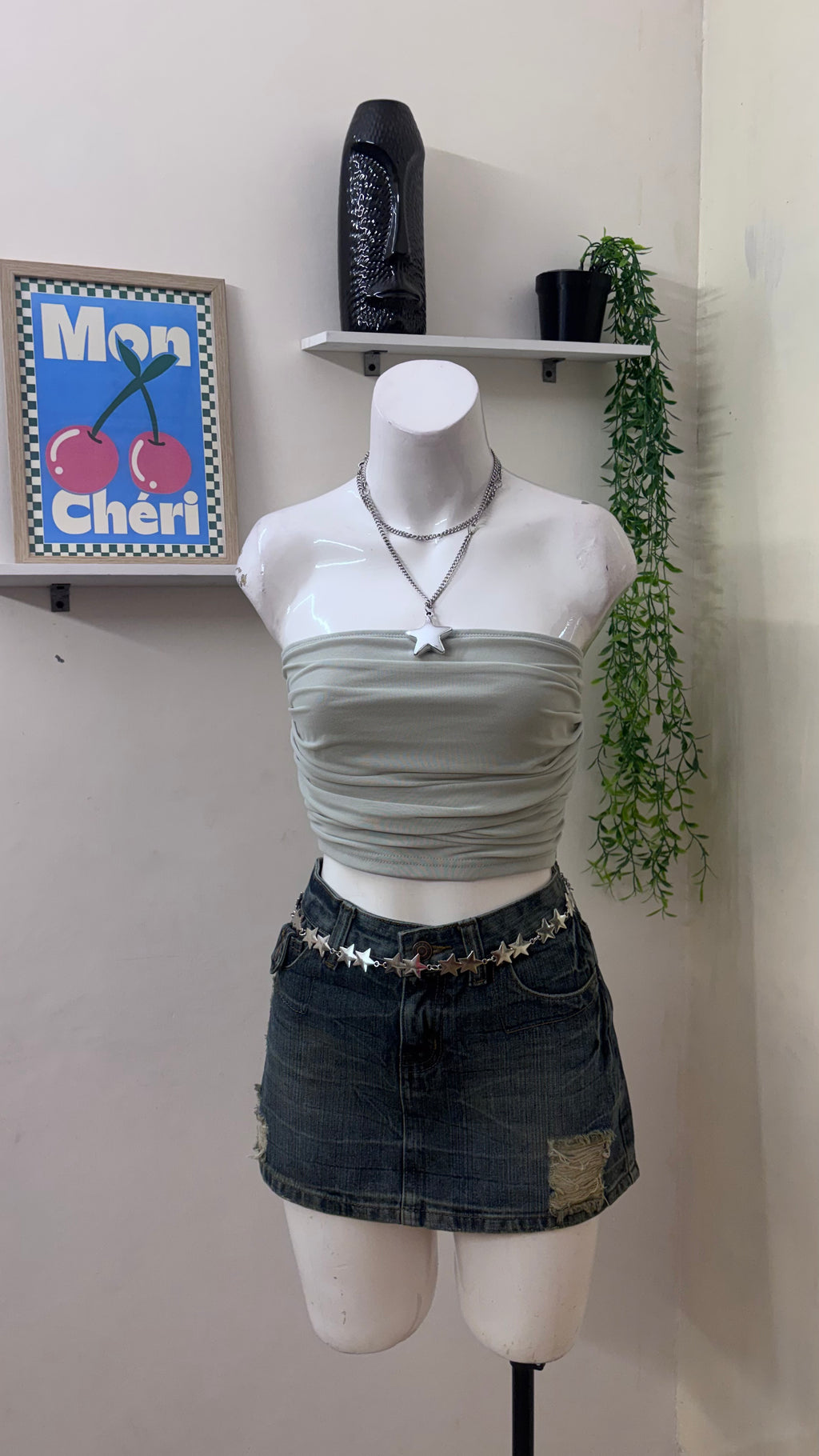 sage tube top