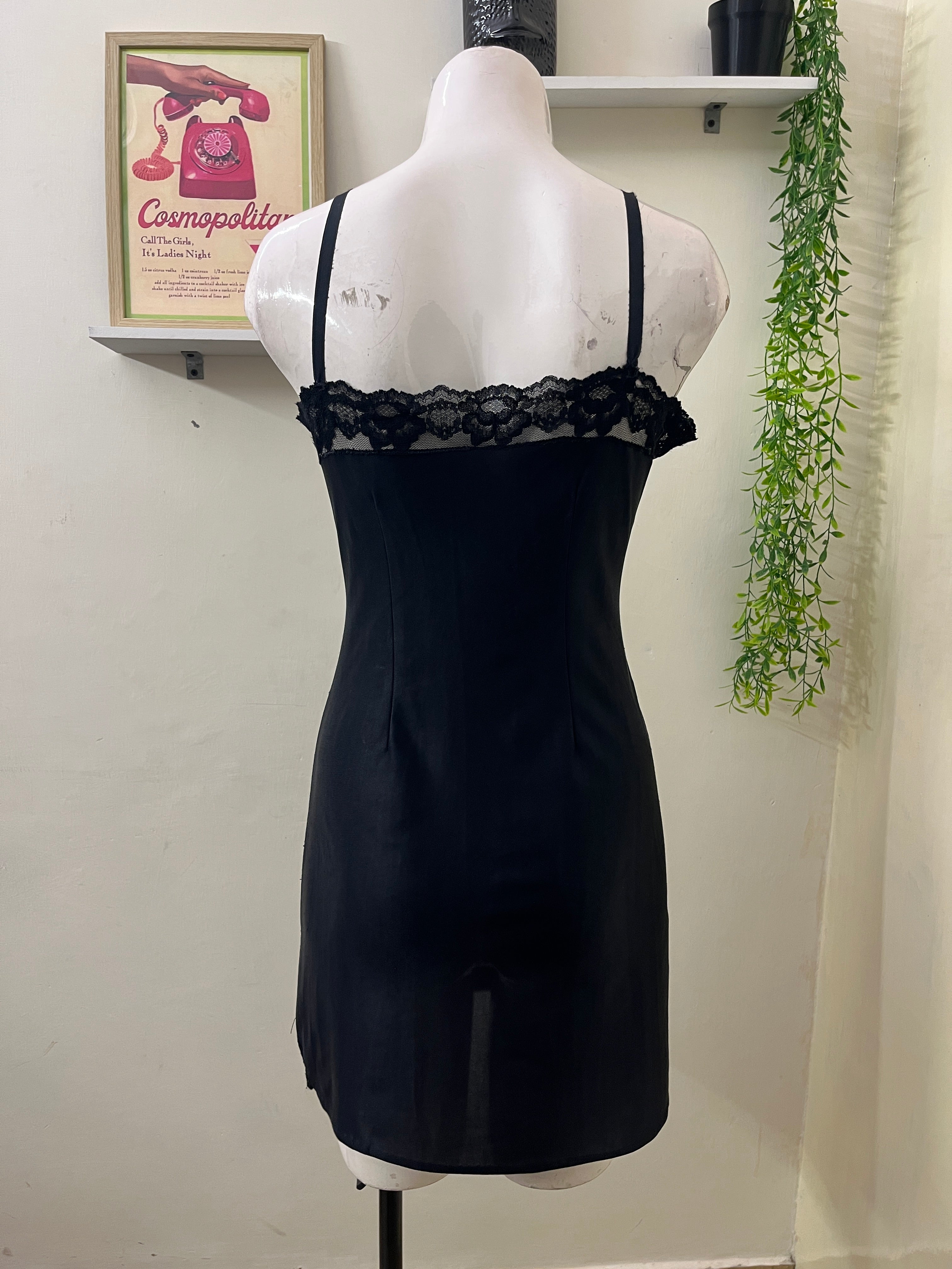 Satin lace dress