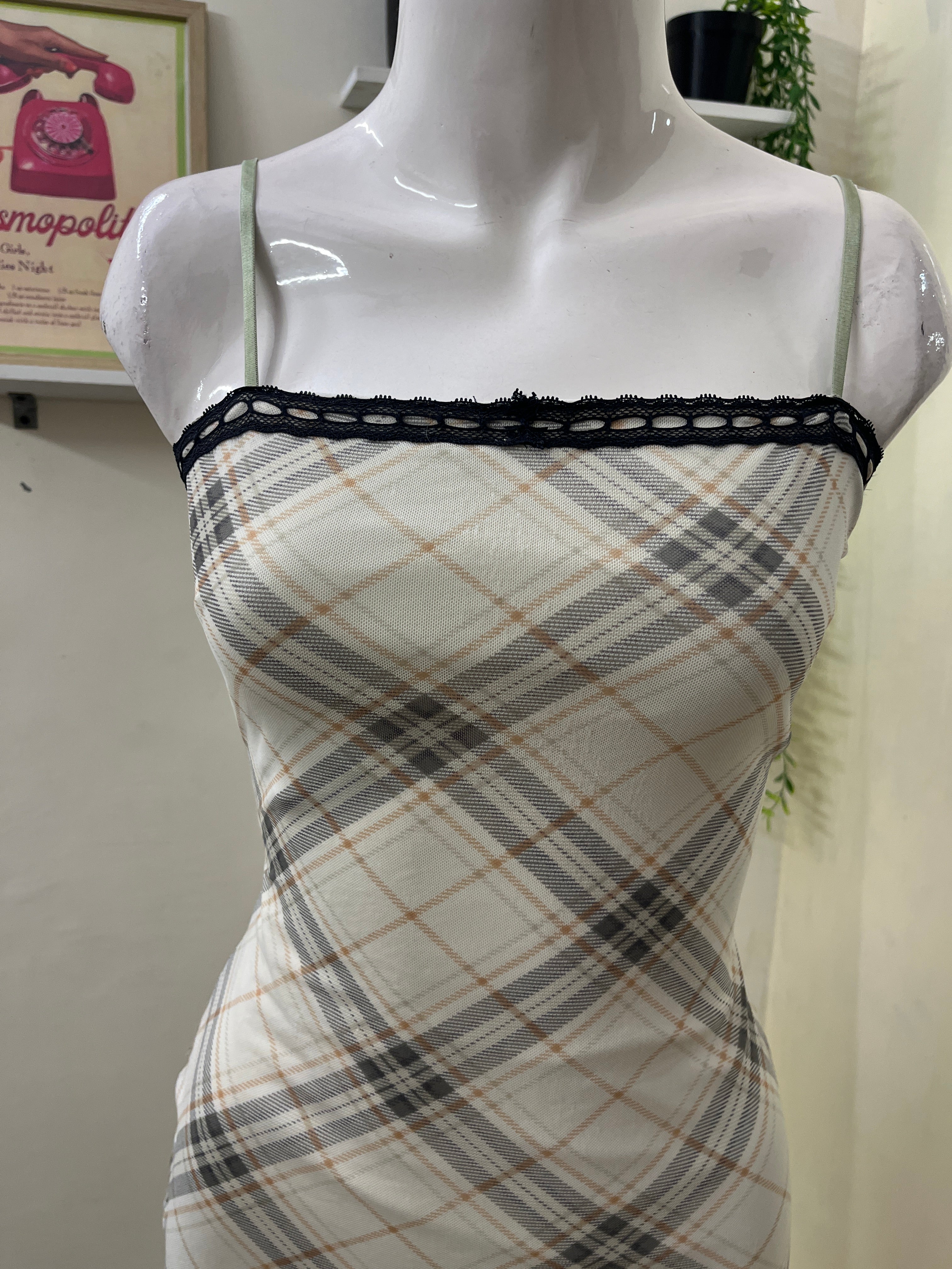 Chequered one piece from forever21