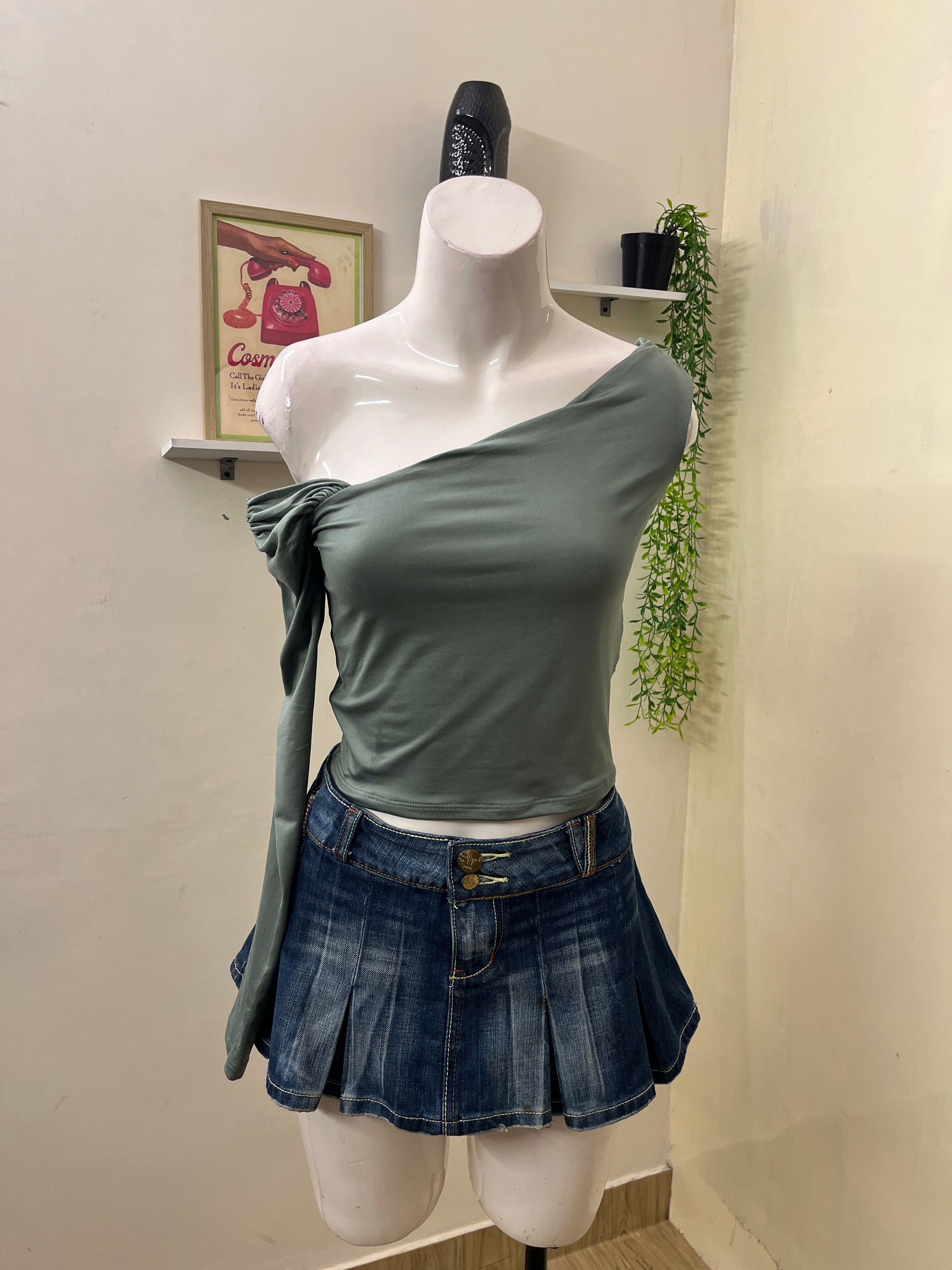 Bershka One shoulder top