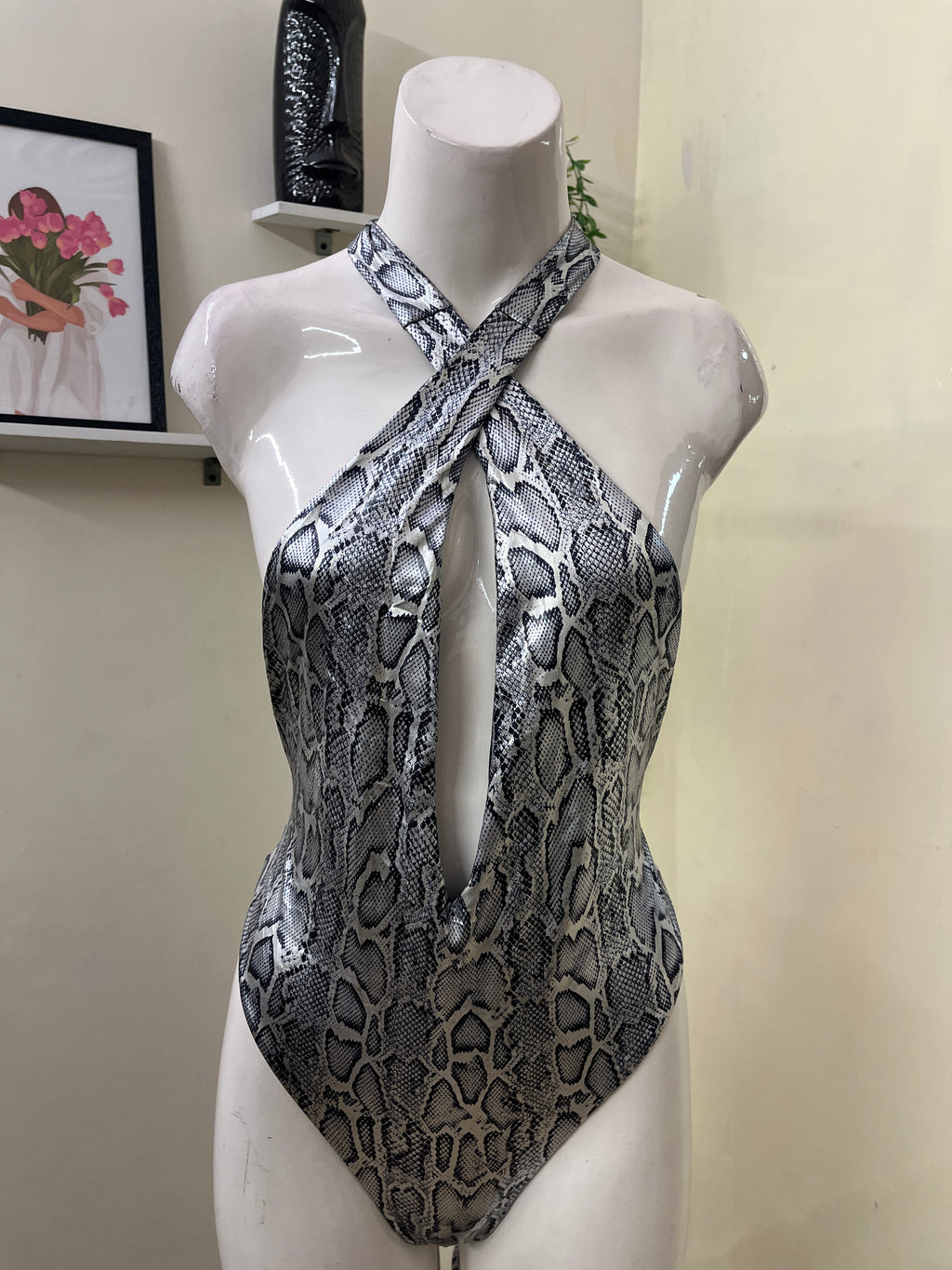 All backless swimsuit