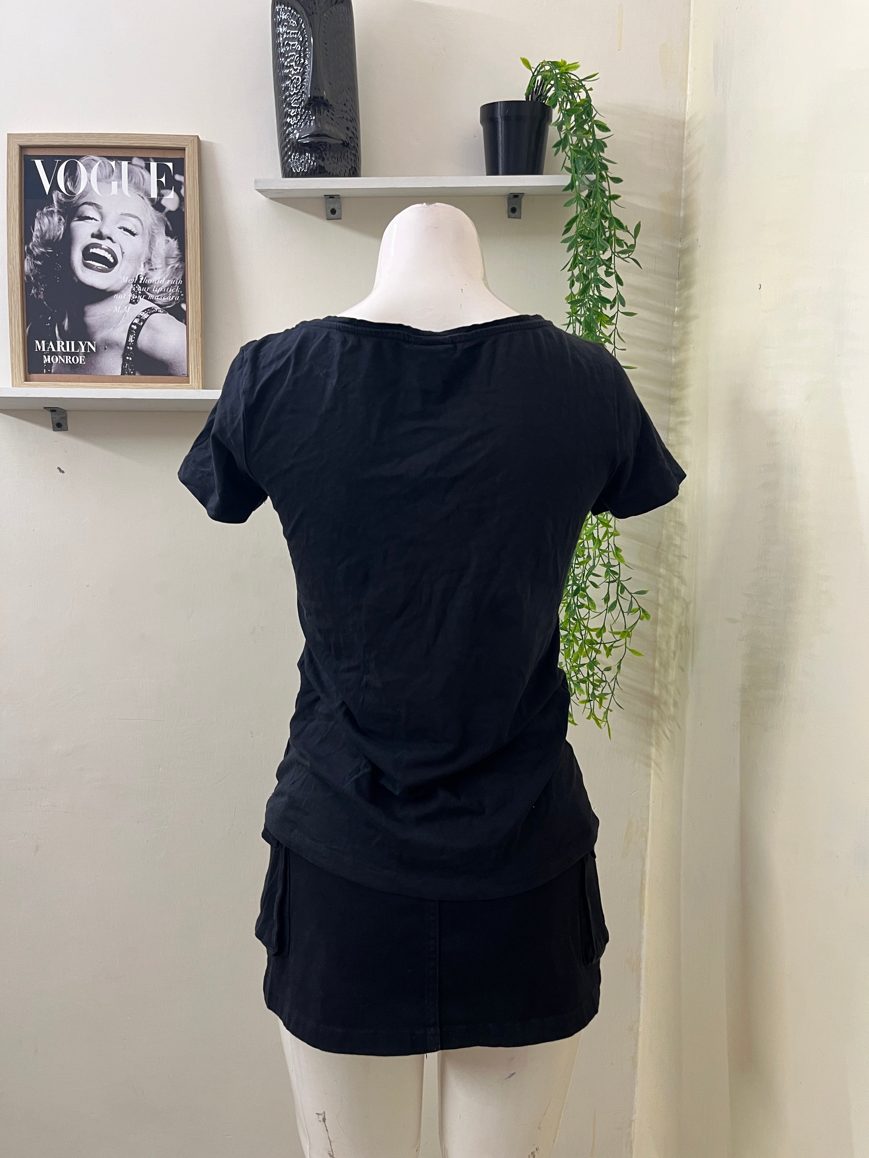 V neck plain top