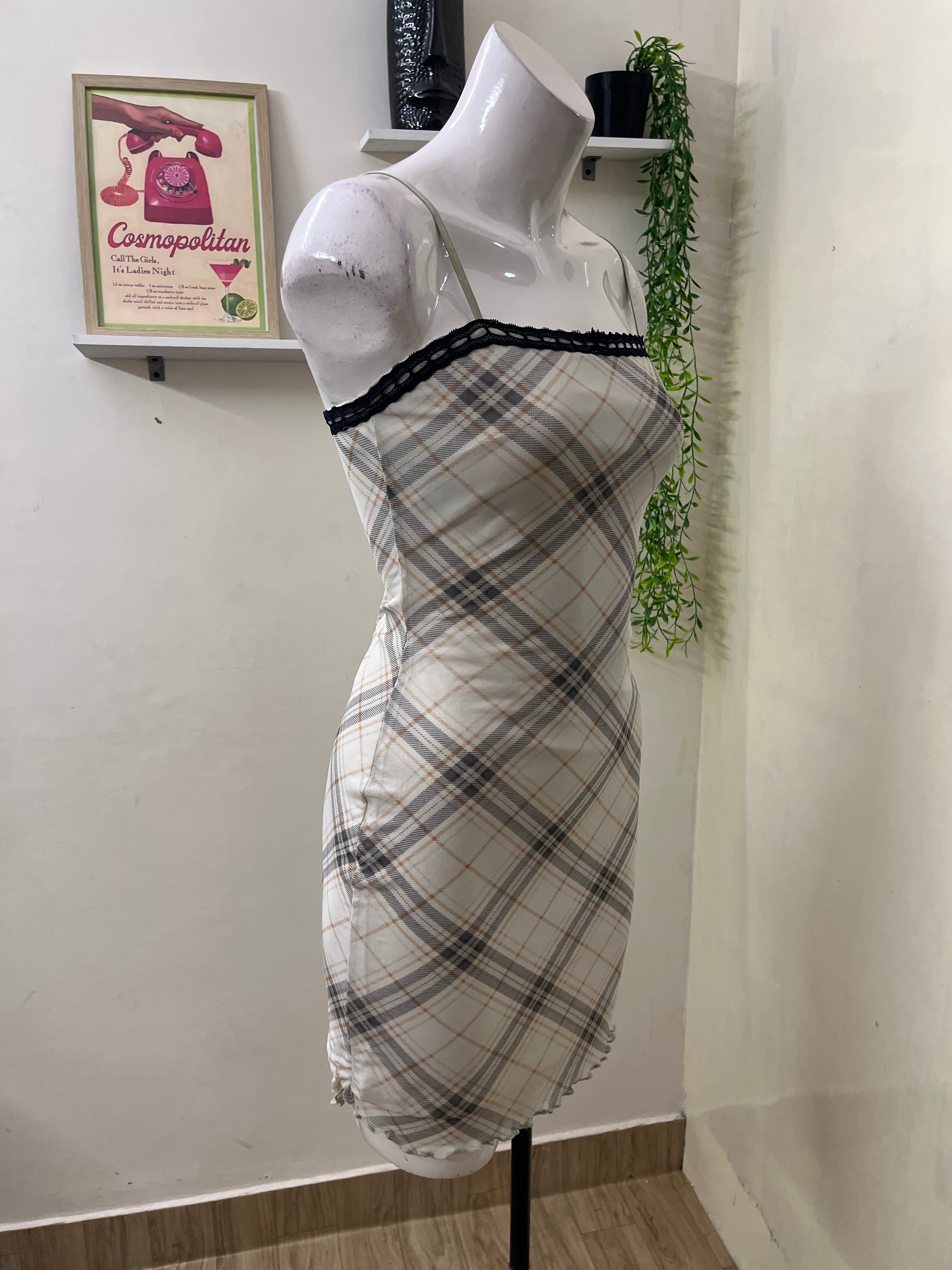 Chequered one piece from forever21