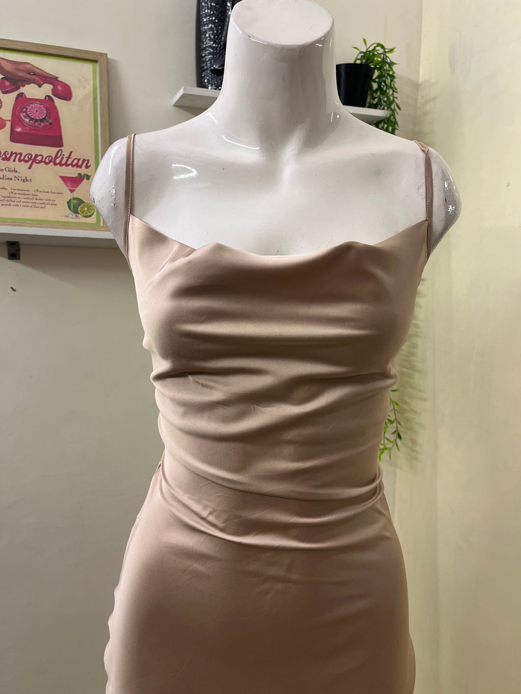 Satin slip dress