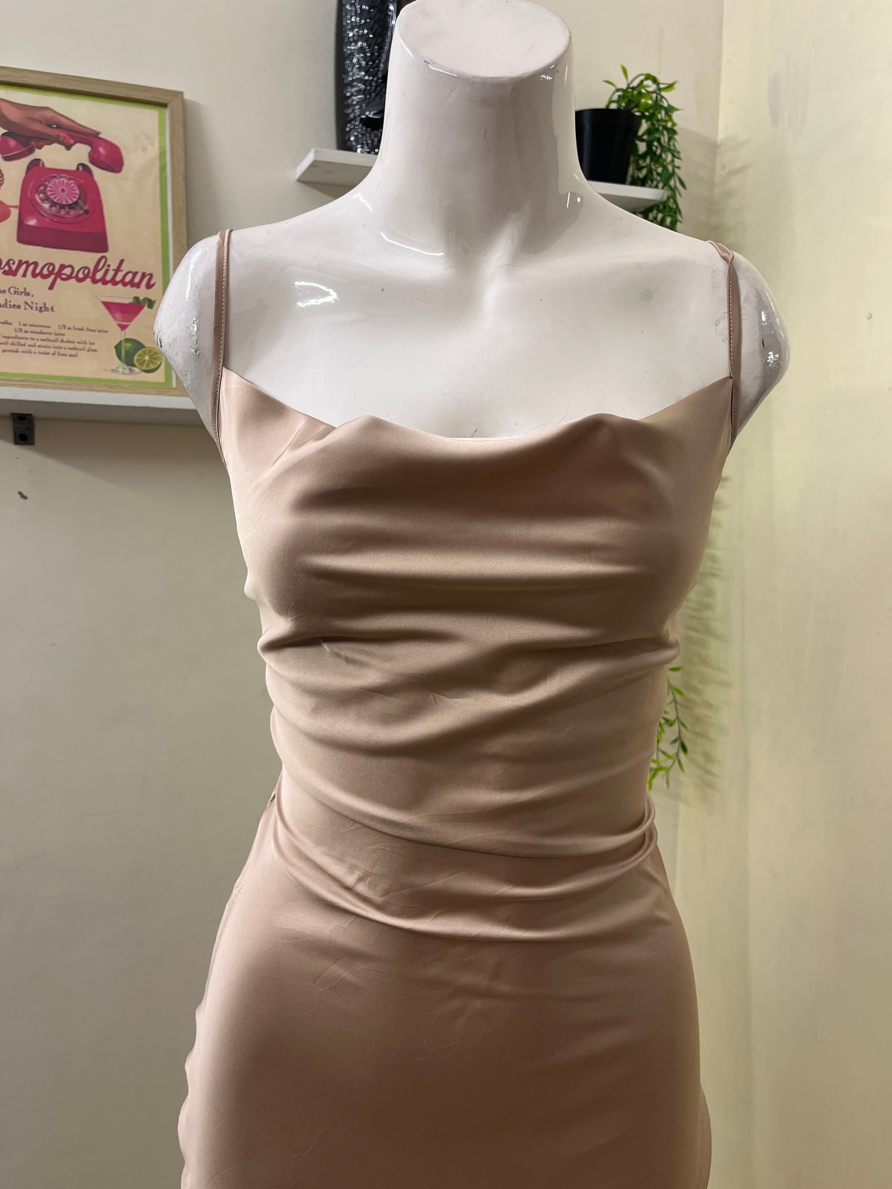 Satin slip dress
