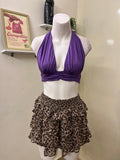 Backless halter top