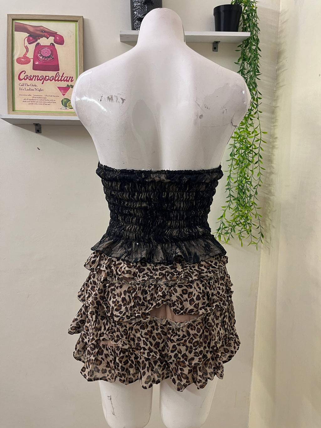 Strapless lace corset bustier