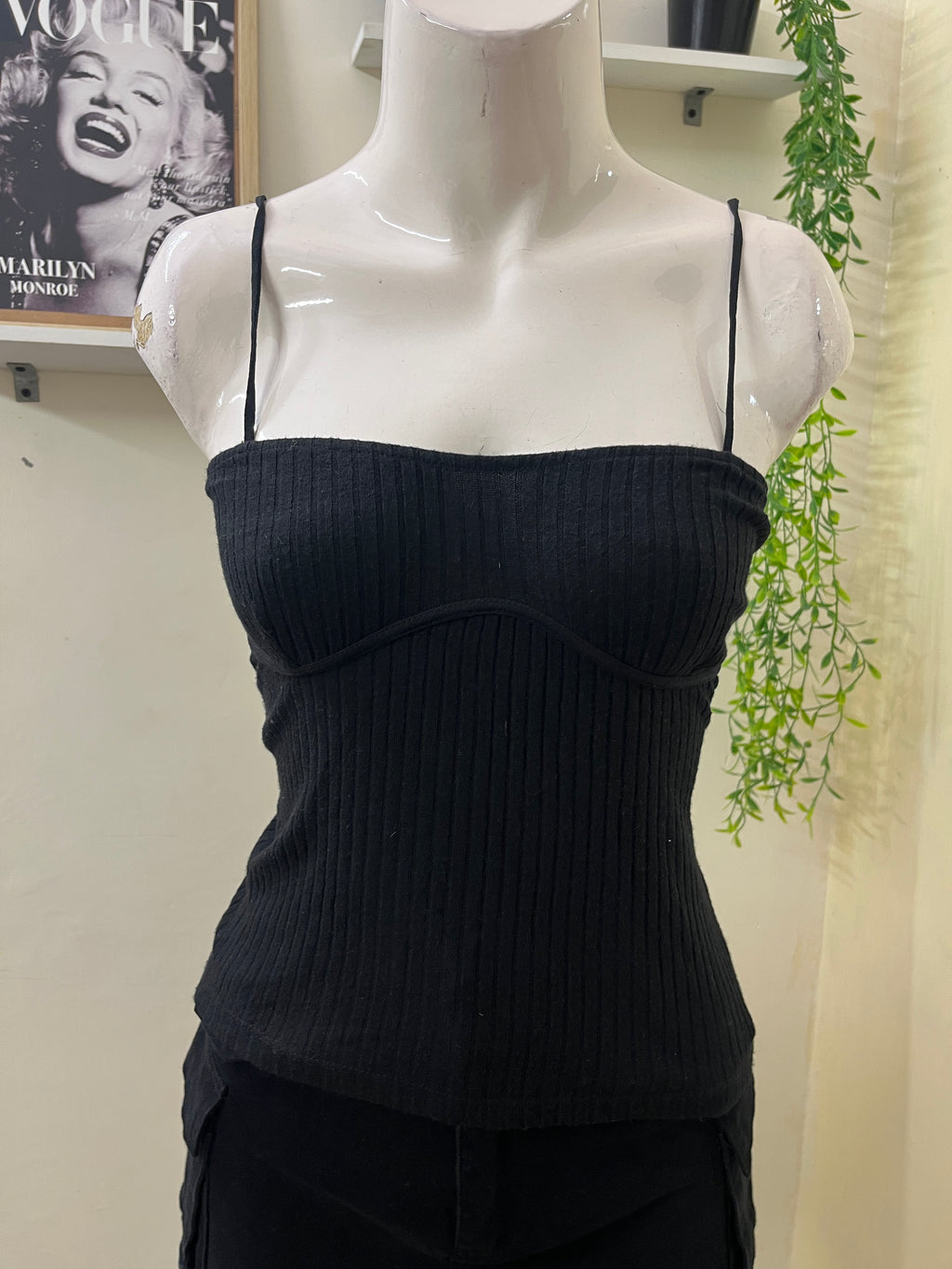 zara ribbed top
