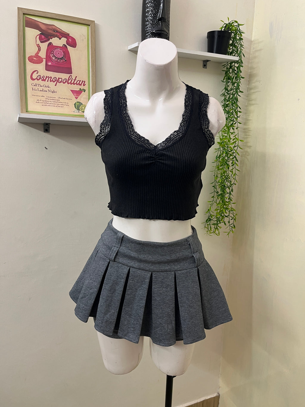 Lace trim top