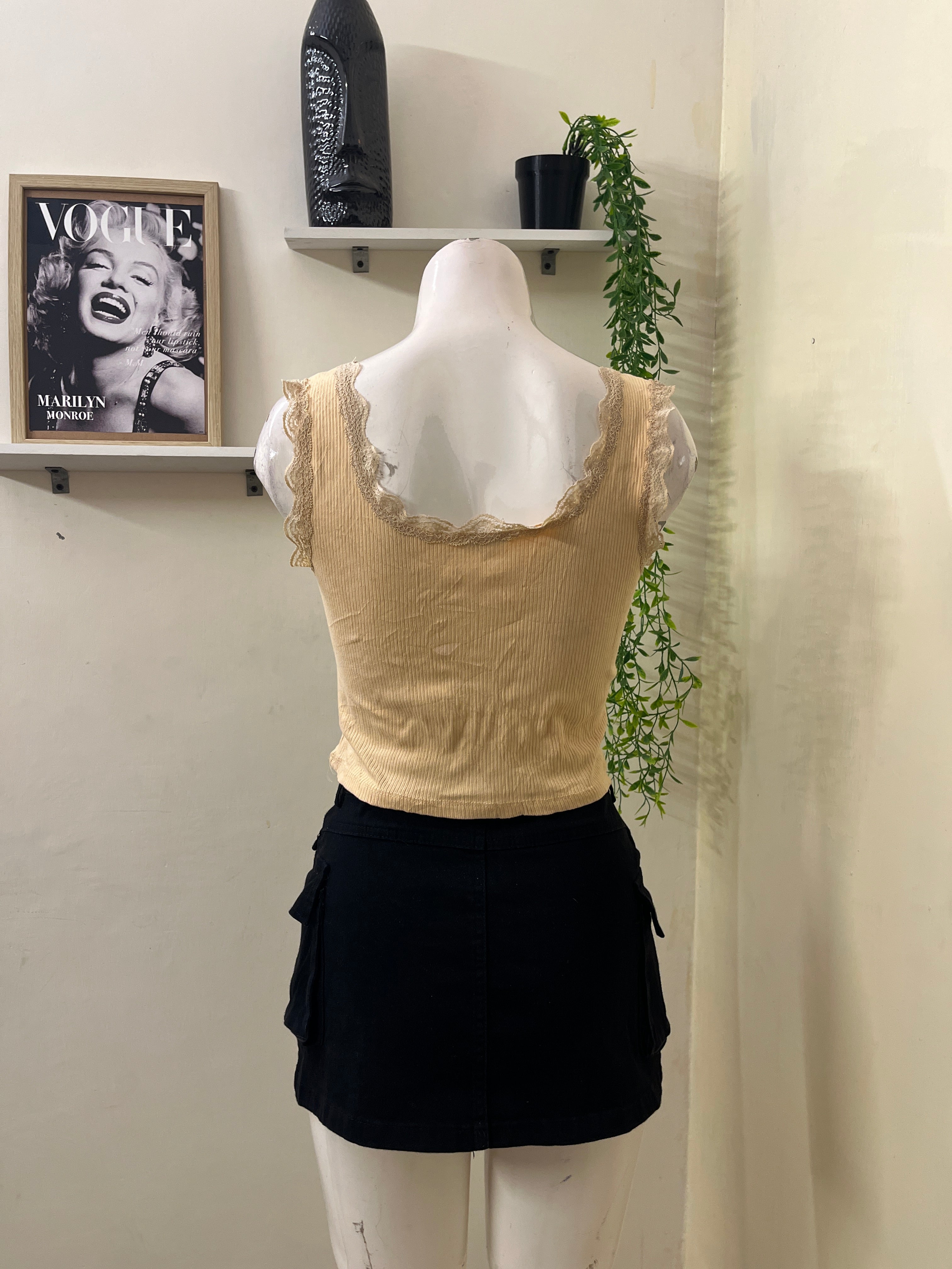 Lace trim top