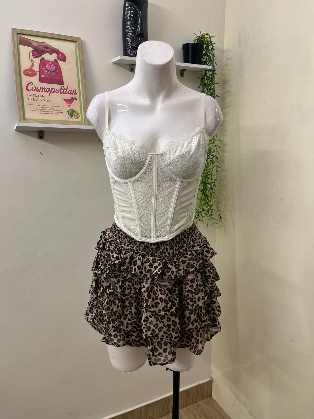 Lace corset bustier top