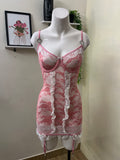 Lace and mesh one piece